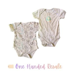 🐘 Rene Rofe Baby Animal Themed Bodysuits Onesies Set Lion Rhino Alligator L 6-9M